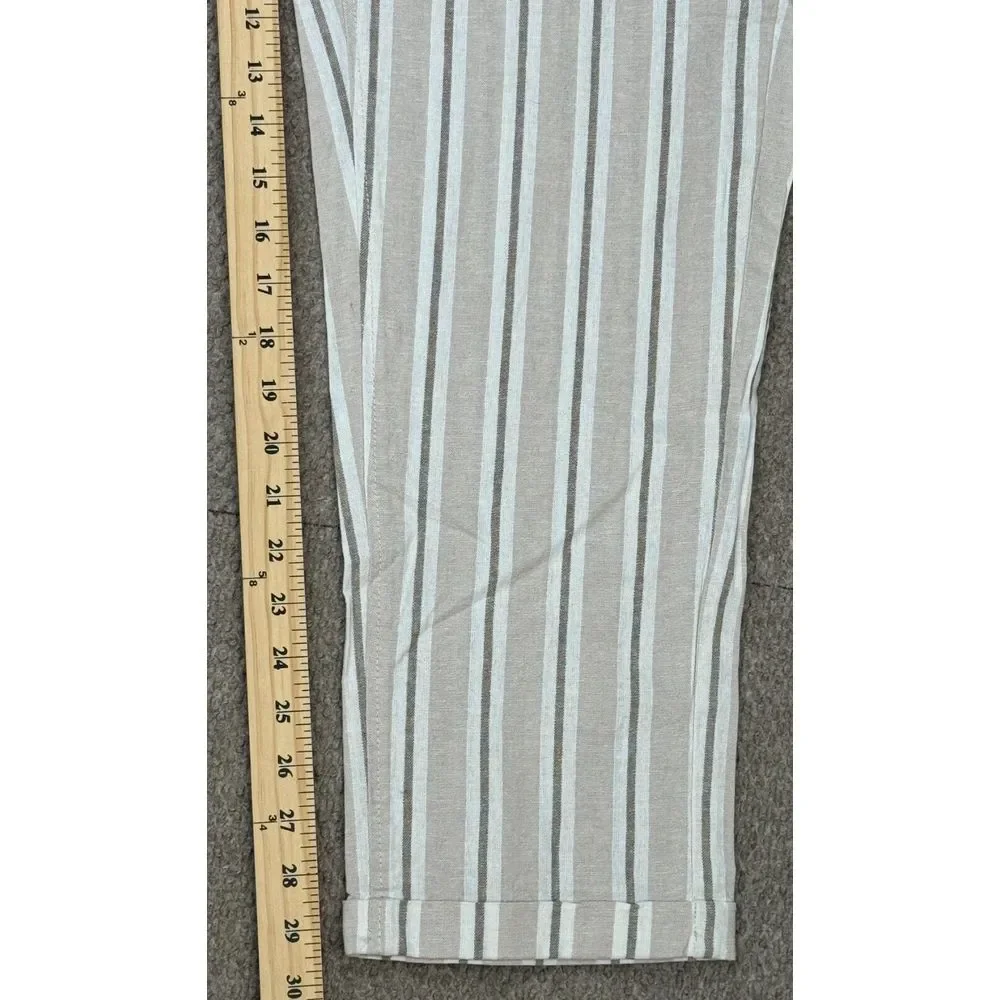 NOHOW Liam‎ Striped Beige Men's Casual Pants Size EU 54 US 40